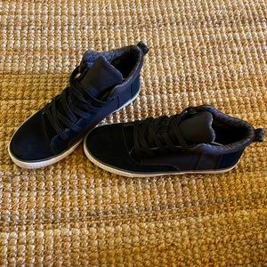 Black Suede Camila High Top Sneakers